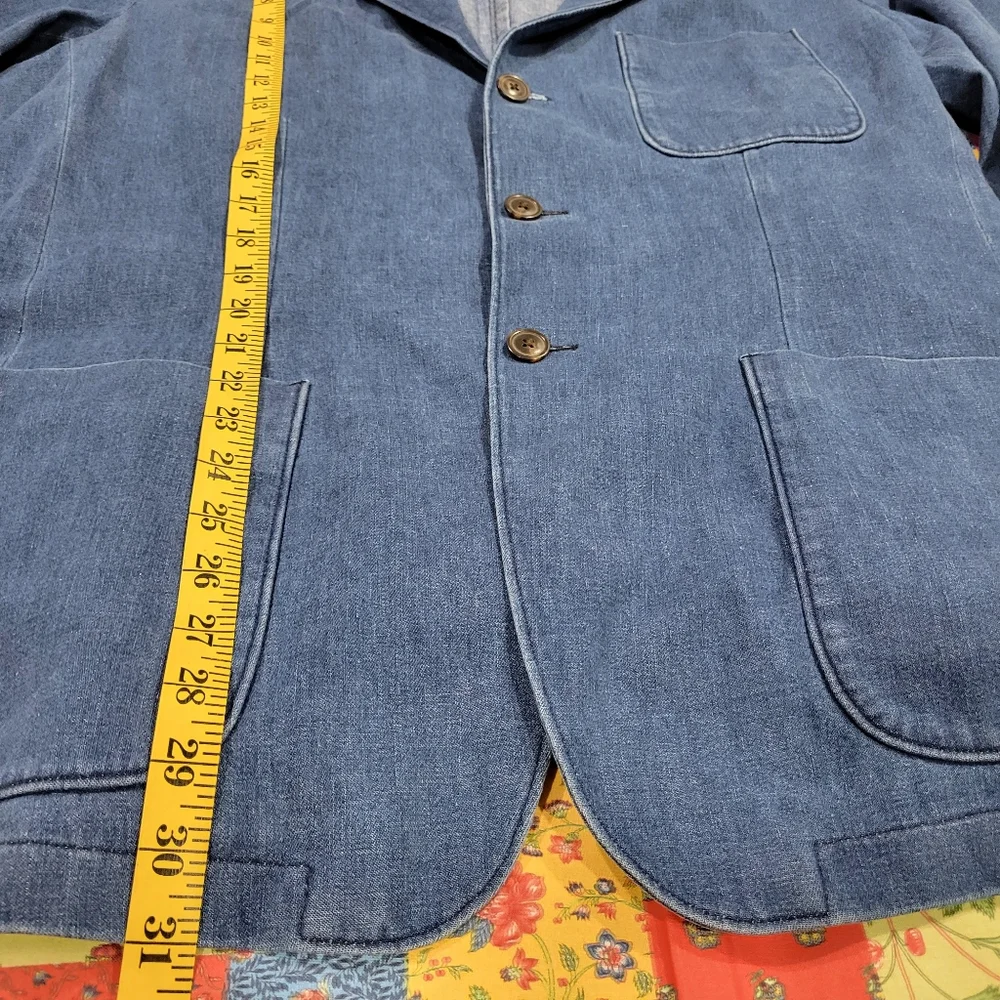 J.Crew Relaxed-fit suit jacket Blazer in Japanese denim CF398 Size 44R NWT $450